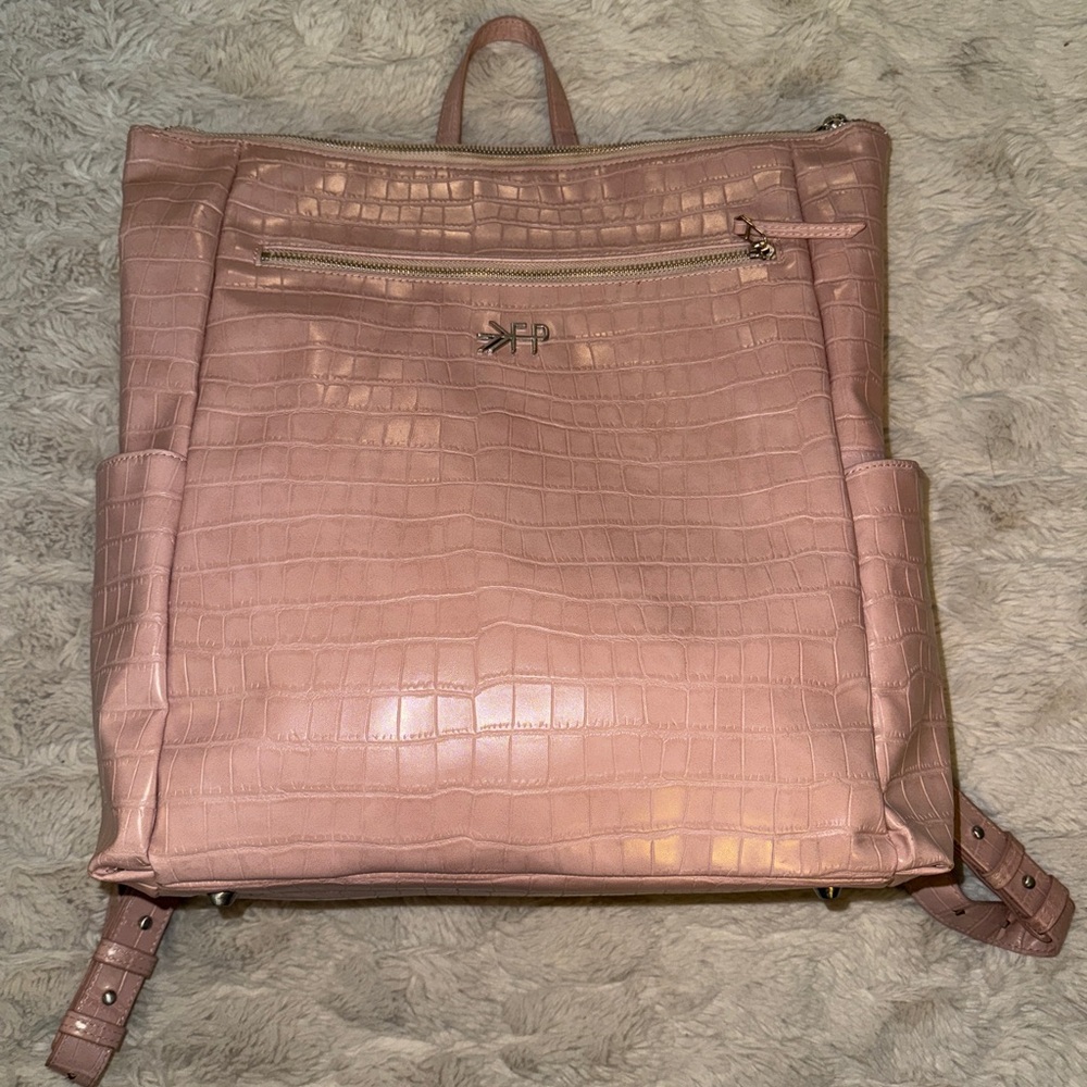 Freshly Picked Pink Croc Minimal Backpack - Picture 2 of 10